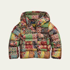 Girls Polo Ralph Lauren Patchwork Down Puffer